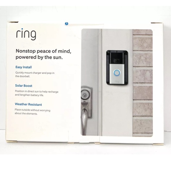 New Solar Charger for Ring Video Doorbell Camera 2nd Generation 2020 release - Picture 2 of 3